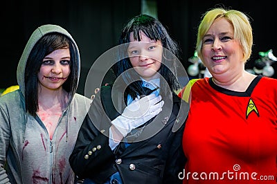 Female cosplayers at the Yorkshire Cosplay Convention Editorial Stock Photo