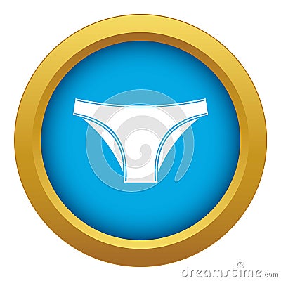 Female cotton panties icon blue vector isolated Vector Illustration