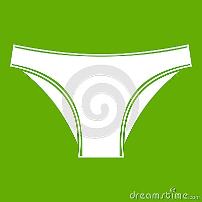 Female cotton panties icon green Vector Illustration