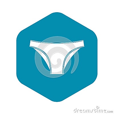Female cotton panties icon, simple style Vector Illustration