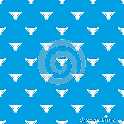 Female cotton panties pattern seamless blue Vector Illustration