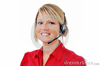 Female Customer Service Representative Stock Photo