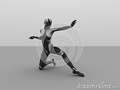 Female cyborg(s) Stock Photo