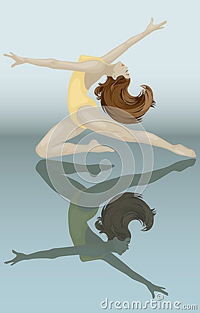 Female dancer Vector Illustration