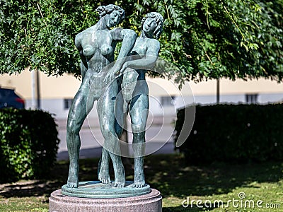 The female dancers by famous artist Carl Milles Editorial Stock Photo