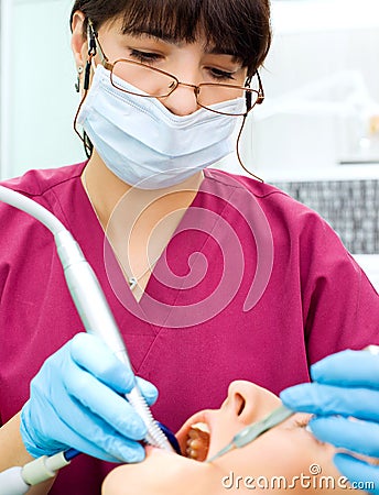 Female dentist Stock Photo