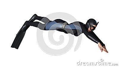 Female Diver Stock Photo