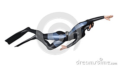 Female Diver Stock Photo