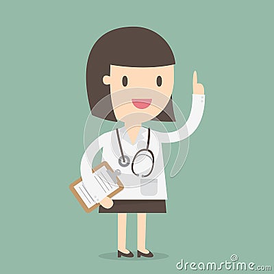 Female Doctor Vector Illustration