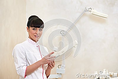 Female Doctor cosmetologist Stock Photo