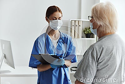 female doctor examination health care Stock Photo