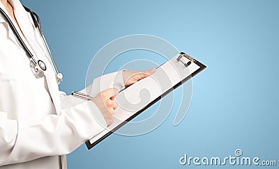 Female doctor with notepad Stock Photo