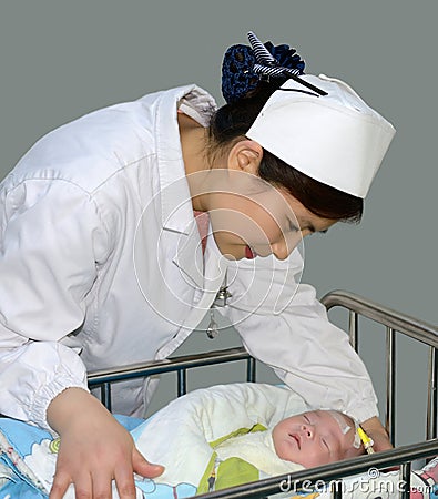 Female doctor of obstetrics and gynecology Stock Photo