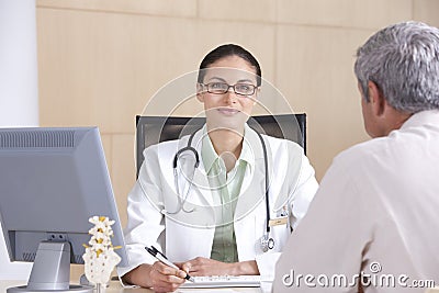 Female doctor and patient Stock Photo