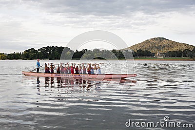 Female Dragon Boat Crew Editorial Stock Photo