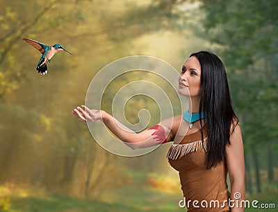 Female druid Stock Photo