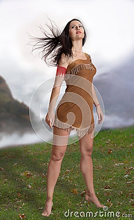 Female druid Stock Photo