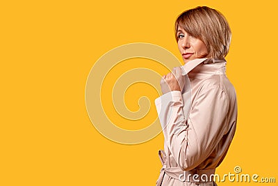 Female elegance autumn fashion fall collection Stock Photo