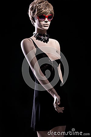 Female erotic mannequin in clothes Stock Photo