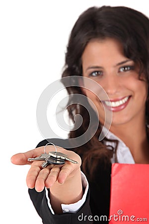 Female estate agent Stock Photo