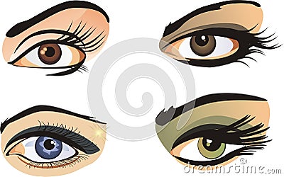 Female eyes Vector Illustration