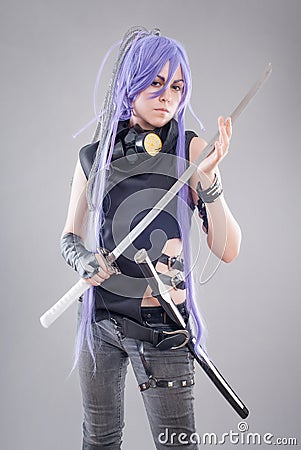 Female fantasy warrior Stock Photo