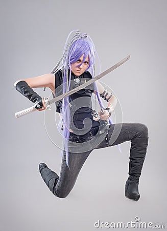 Female fantasy warrior Stock Photo