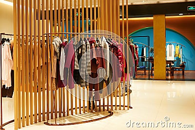 Female fashion shop interior Stock Photo