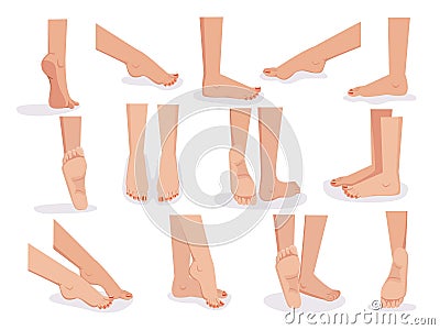 Female feet Vector Illustration