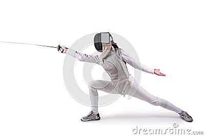 Female fencer Stock Photo