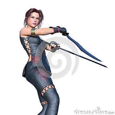 Female fencer Stock Photo