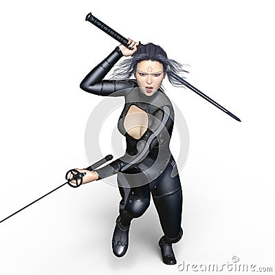 Female fencer Stock Photo