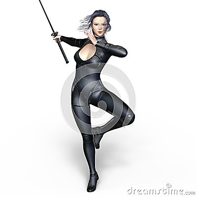 Female fencer Stock Photo