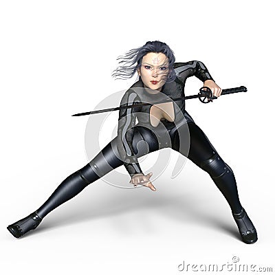 Female fencer Stock Photo