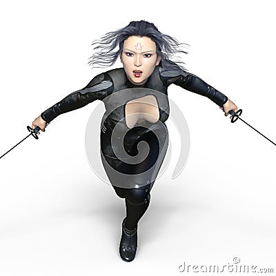 Female fencer Stock Photo