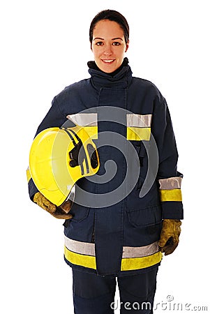 Female Firefighter Stock Photo