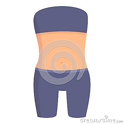 Female fit procedure icon cartoon vector. Burn beauty Vector Illustration