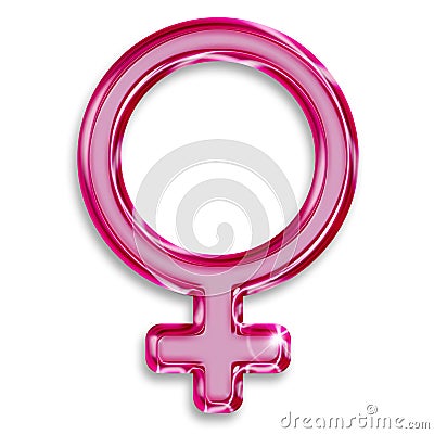 Female gender symbol Stock Photo