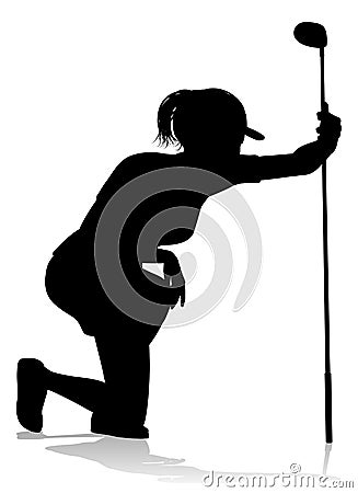 Golfer Golf Sports Person Silhouette Vector Illustration