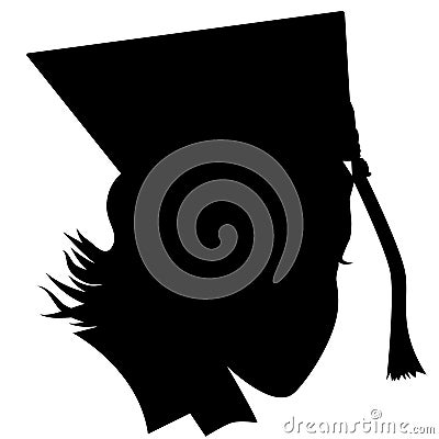 Female Graduate Vector Illustration