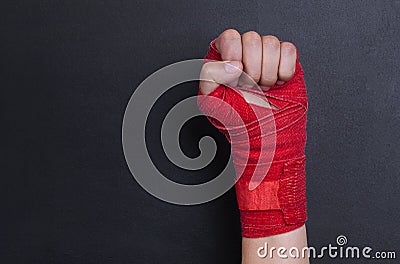 Female hand in a bandage Stock Photo