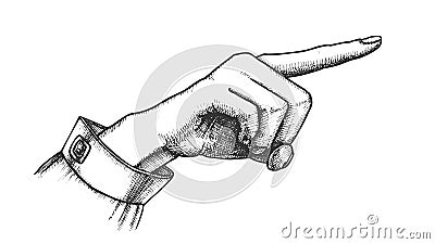 Female Hand Finger Showing Choice Gesture Vector Vector Illustration