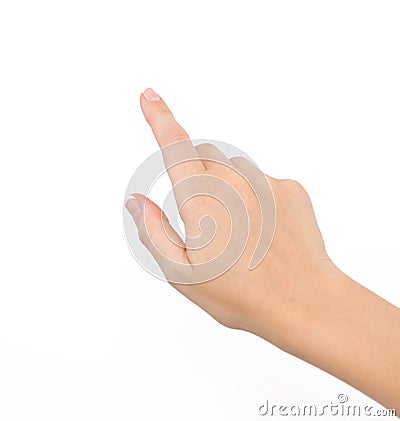 Female hand on the isolated Stock Photo