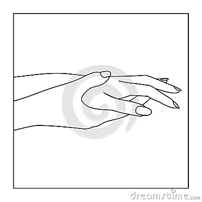 Female hands Cartoon Illustration