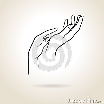 Female hands Vector Illustration