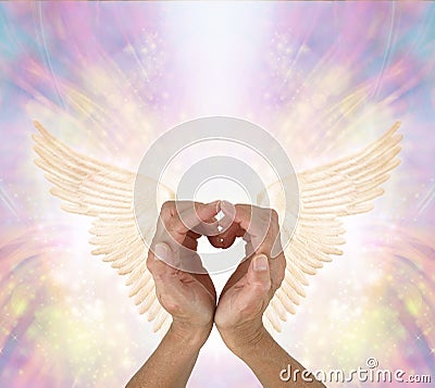 Sending Love and Gratitude to your Guardian Angel Stock Photo