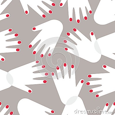 Female hands pattern Vector Illustration