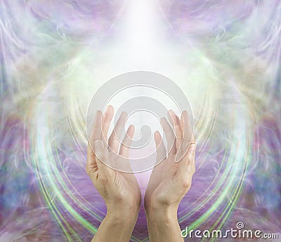 Ask Believe Receive in the Power of Love Stock Photo