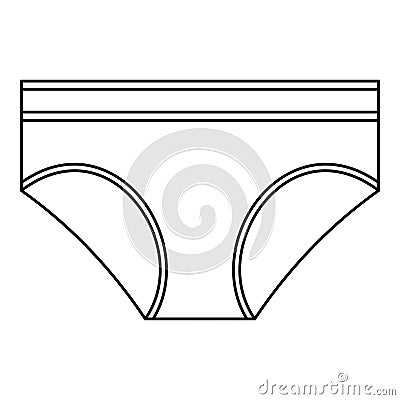 Female hipster panties icon, outline style Vector Illustration