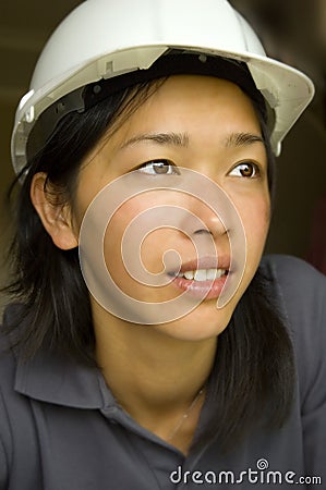Female Inspector/Engineer Stock Photo